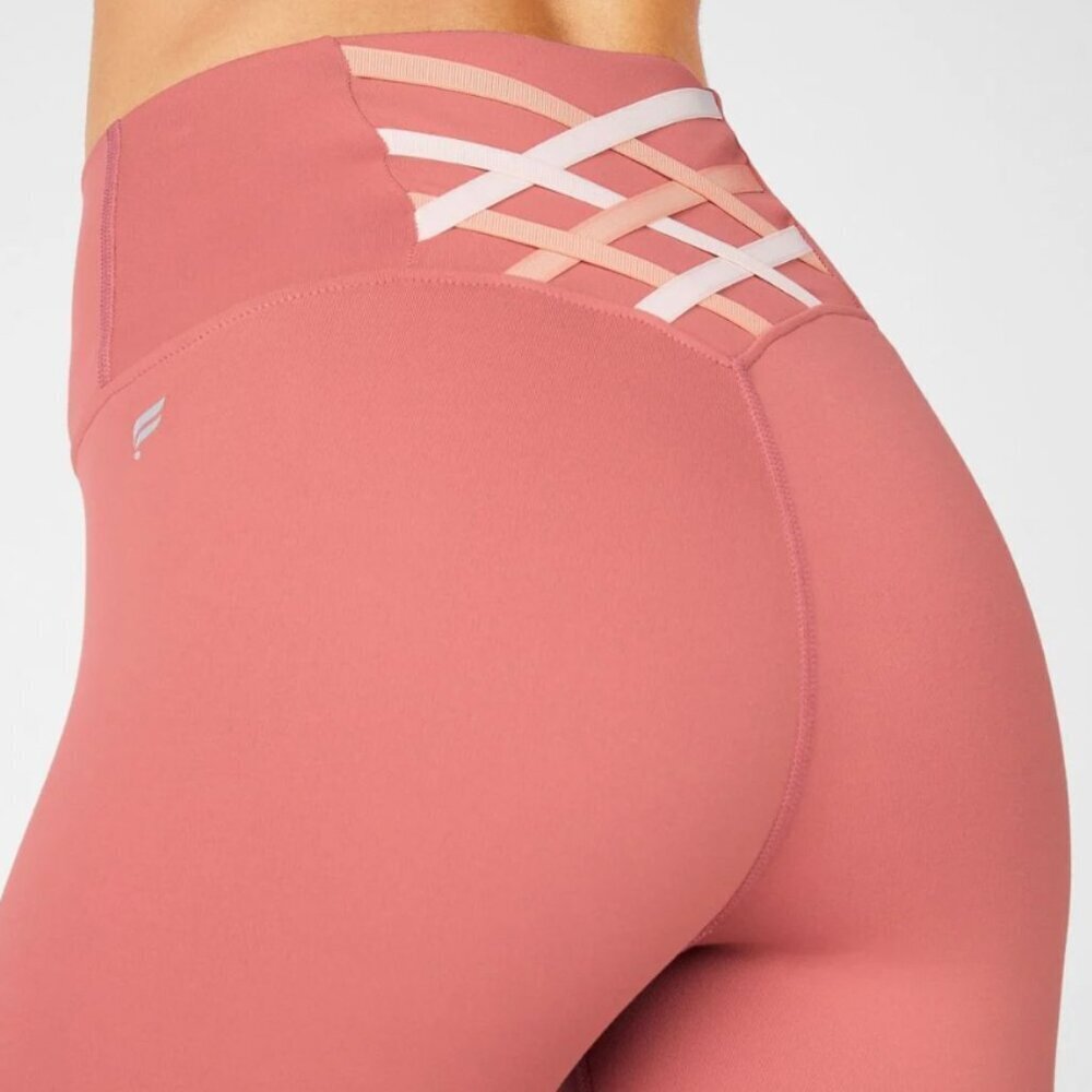 Fabletics Boost PowerHold High-Waisted 7/8 Legging Dusty Cedar Size M - Picture 2 of 8